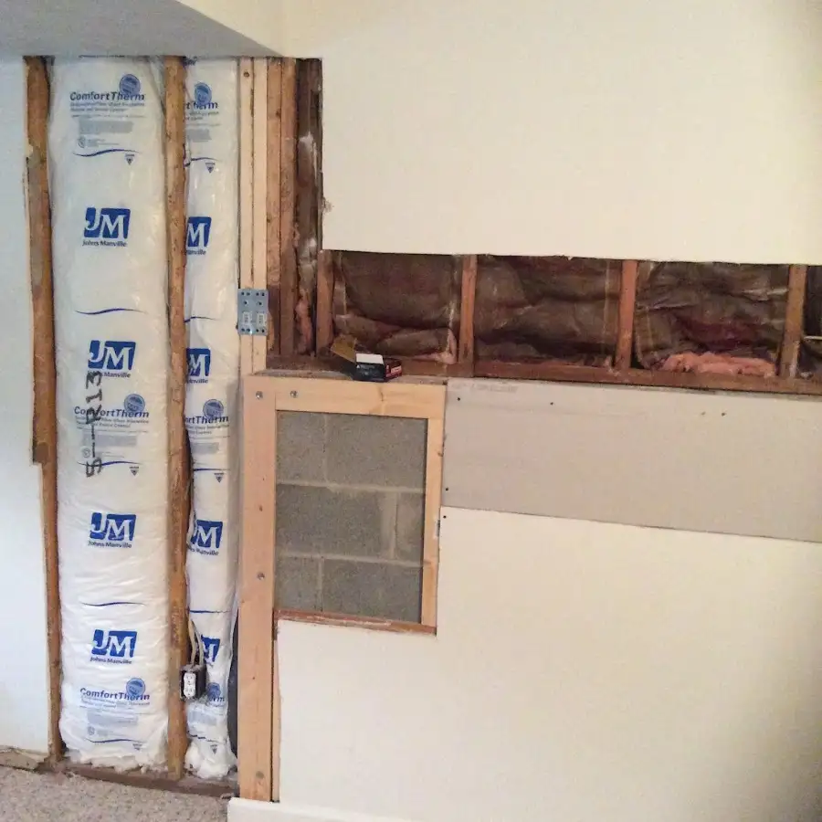 Wall insulation replacement during Structural Drying in Norfolk